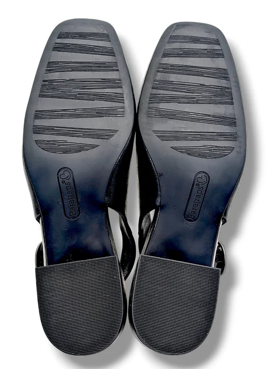 Baretraps "Ester" Women's Size 8M Black Faux Leather Slingback Block Heel - Picture 15 of 17